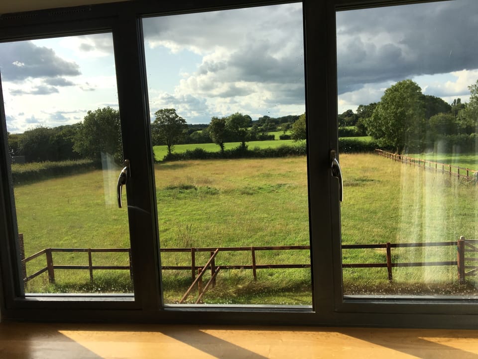 Views over surrounding fields from living room