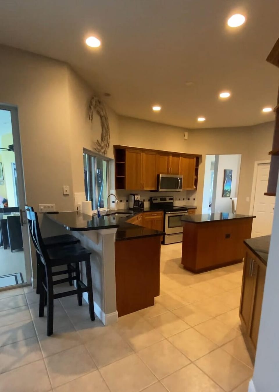 Kitchen bar area.