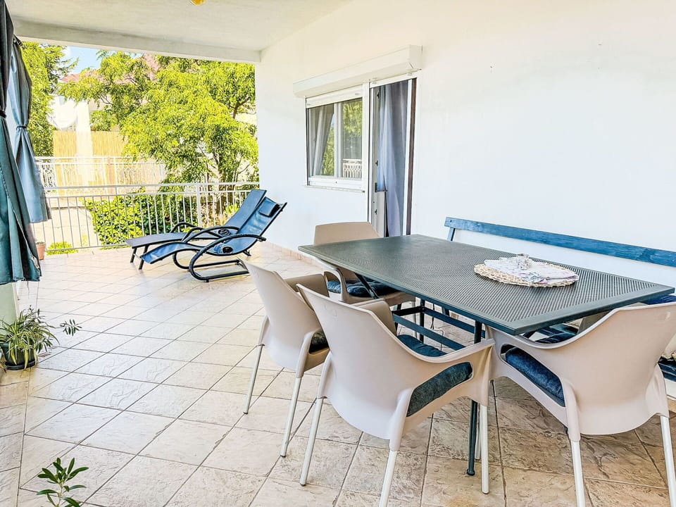 Furniture, Outdoor Furniture, Chair, Table, Outdoor Table, Shade, Kitchen & Dining Room Table, Balcony, Porch, Coffee Table