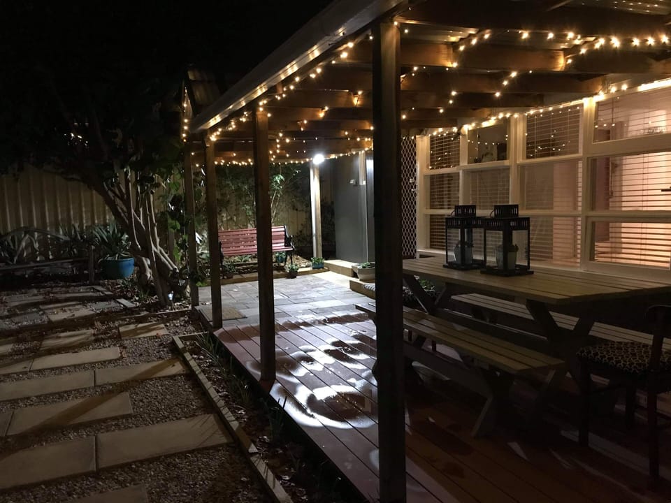 BACK PATIO WITH FAIRY LIGHTS