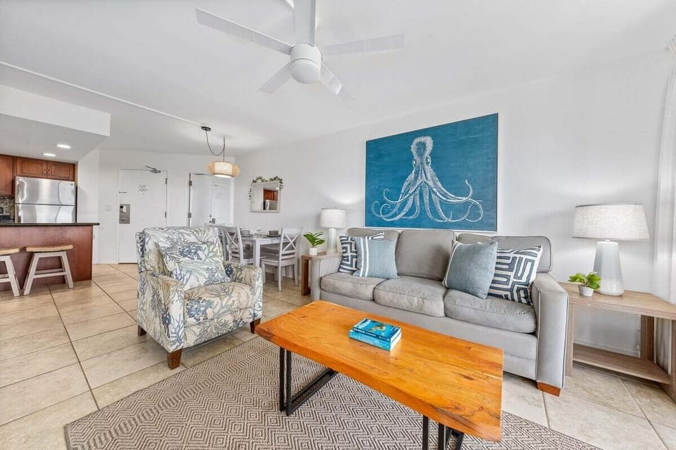 Living room featured a sleeper sofa, perfect for relaxing or accommodating additional guests