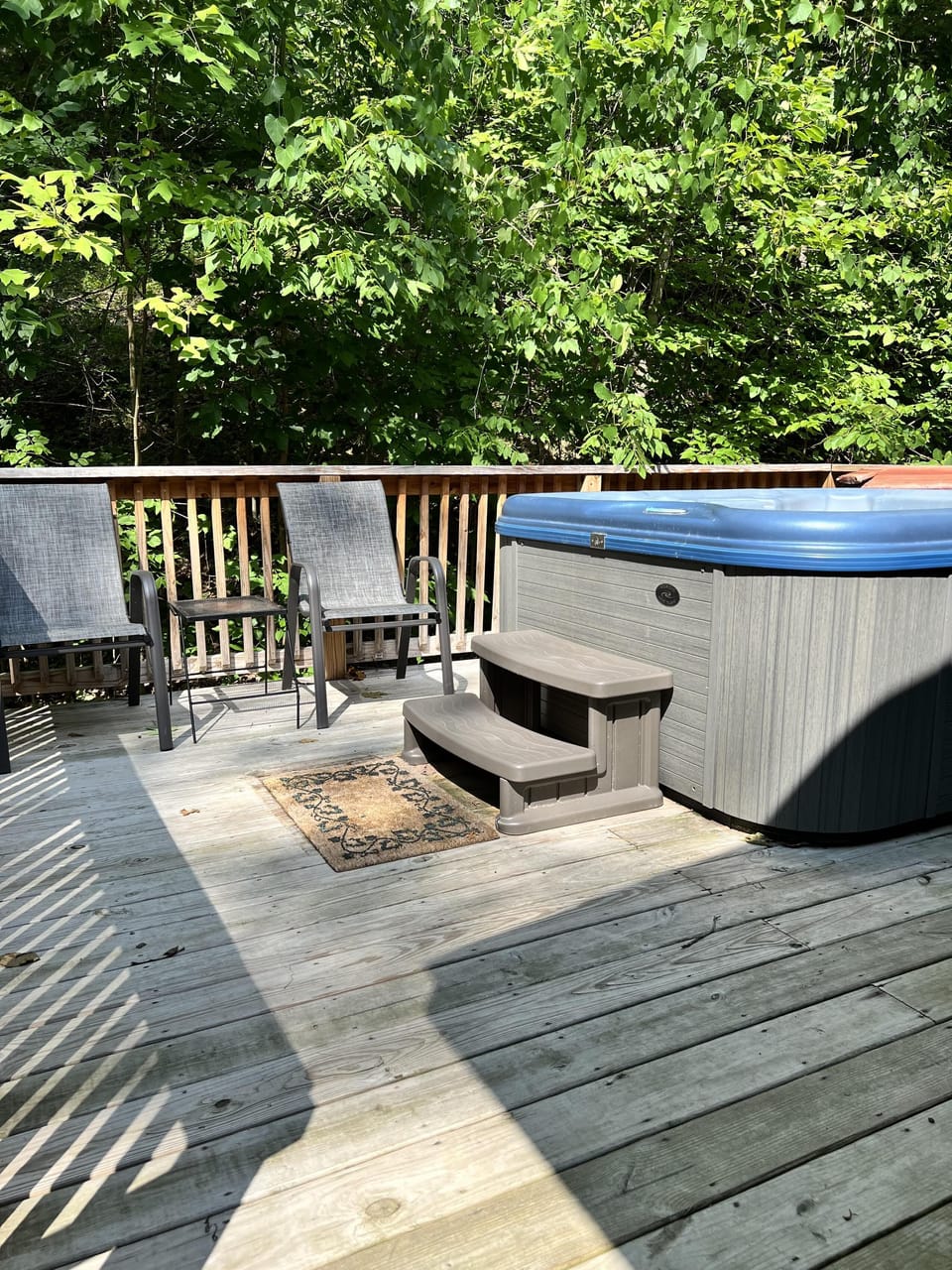 Melt away on a chilly night soaking in the hot tub