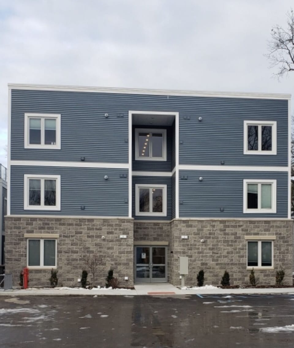 Back of complex, unit is on 1st floor (no stairs to climb) to the left. 
