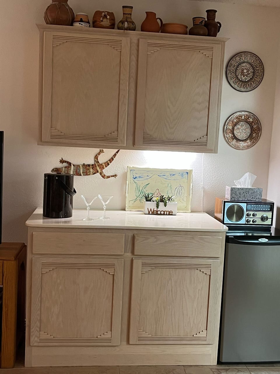 In-home bar with everything you need except your favorite beverage 