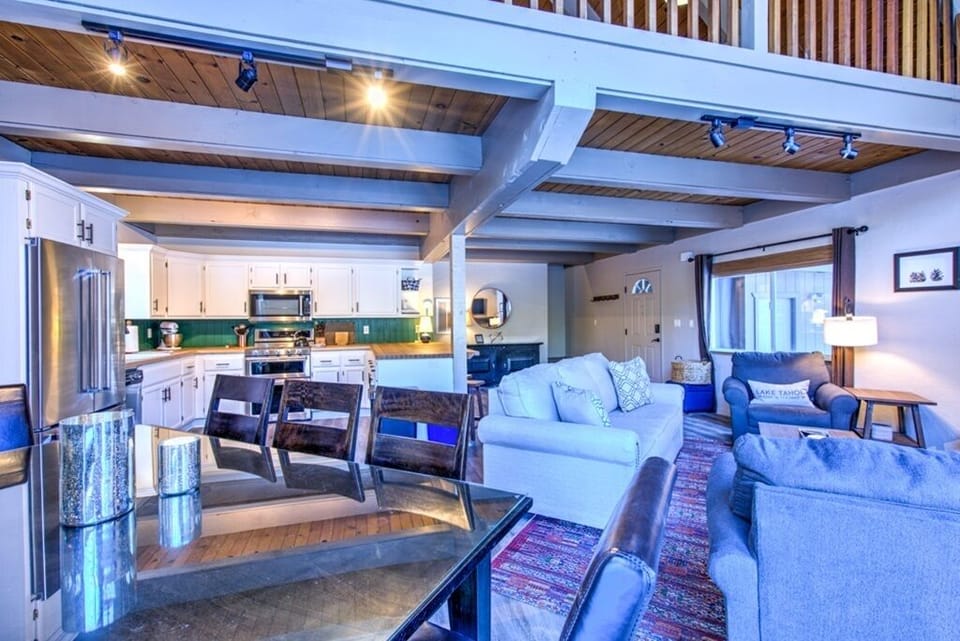 downstairs