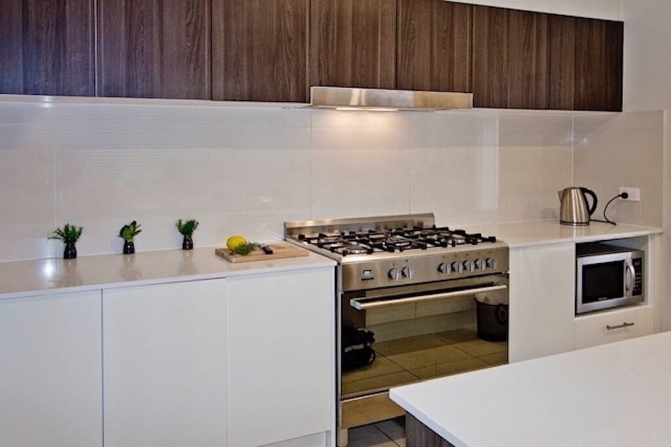 Kitchen with gas cooking and dishwasher 