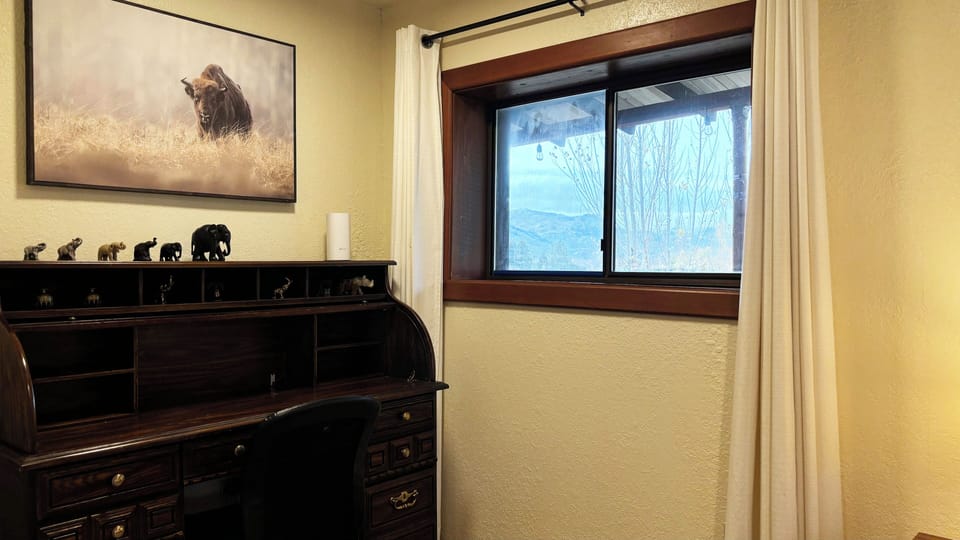 Enjoy a quiet workspace with natural light and valley views.