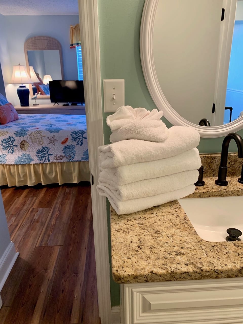 Bedroom2  has private access to Guest full bath