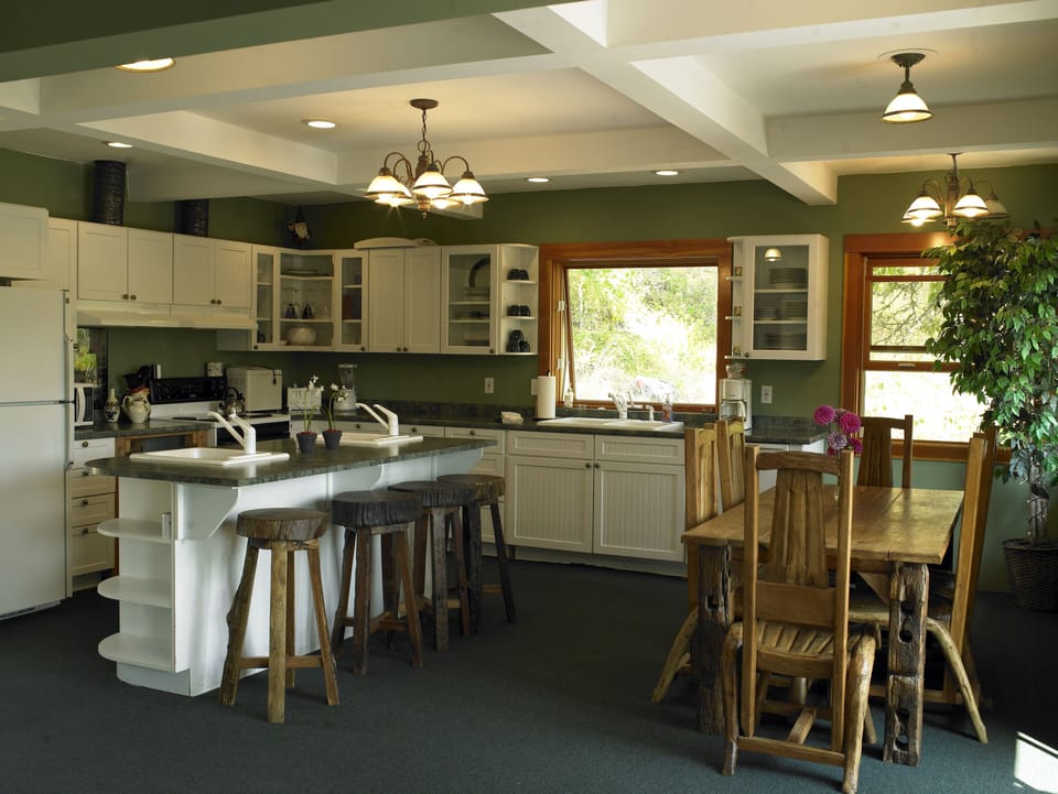 Maggie's Getaway 400 square foot kitchen with views in all directions