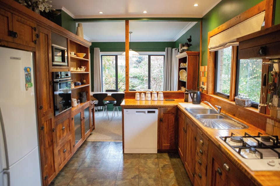 Kitchen looking into dining room
