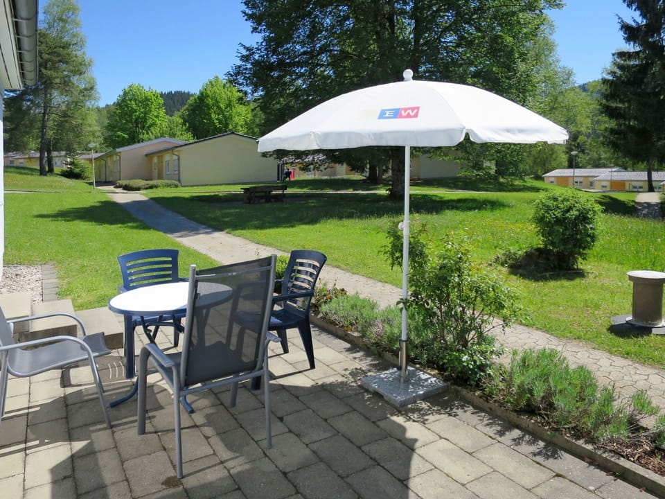 Umbrella, Property, Grass, Lawn, Yard, Shade, Patio, Table, Furniture, Tree