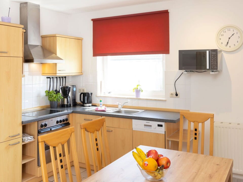 Furniture, Kitchen, Kitchen Appliance, Countertop, Major Appliance, Cabinetry, Interior Design, Flooring, Wood, Kitchen Sink