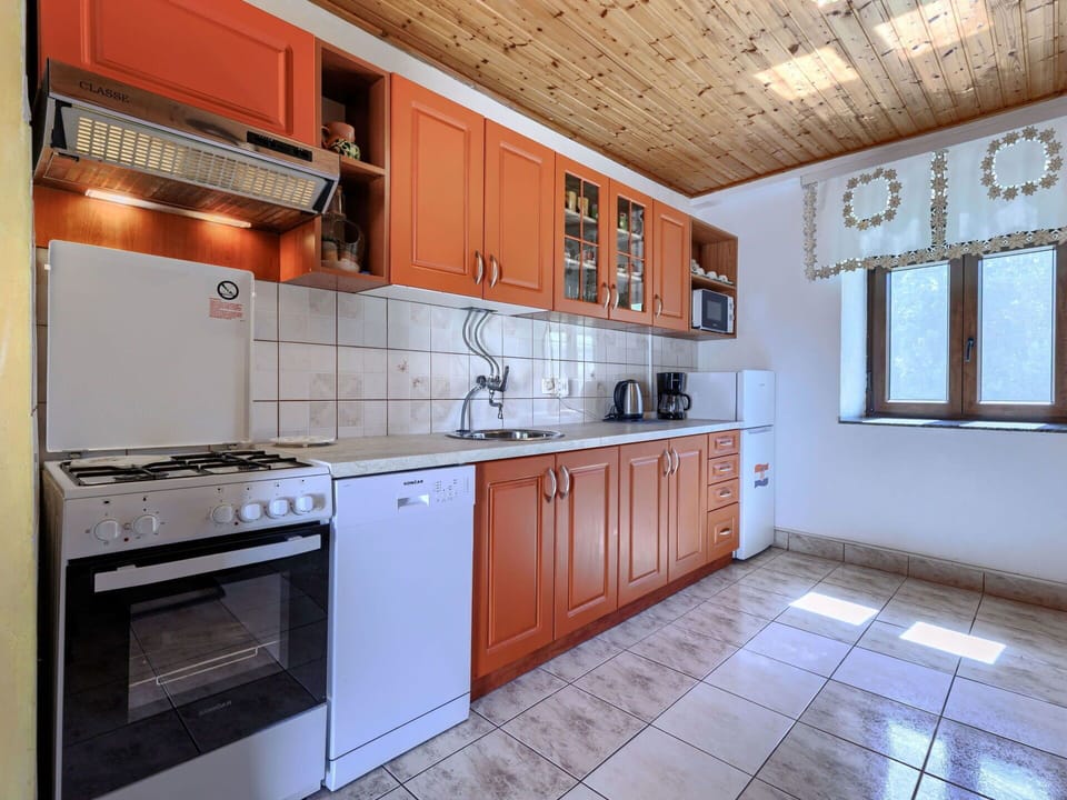 Kitchen, Countertop, Cabinetry, Major Appliance, Wood, Kitchen Appliance, Flooring, Interior Design, Floor, Ceiling