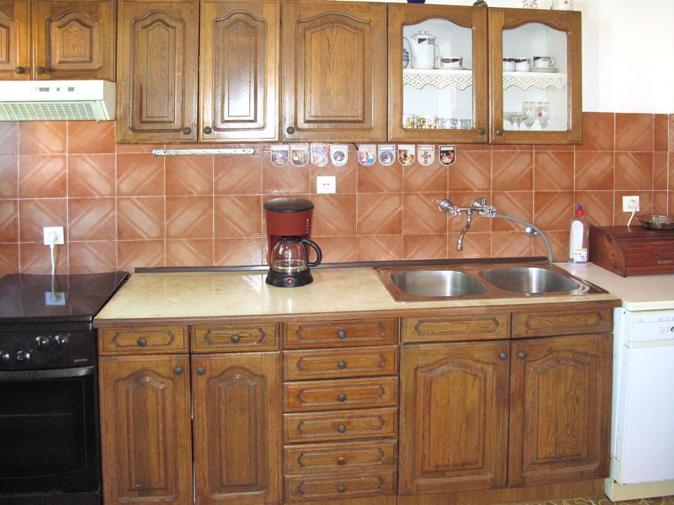 Countertop, Cabinetry, Furniture, Kitchen, Room, Property, Sink, Wood Stain, Drawer, Cupboard