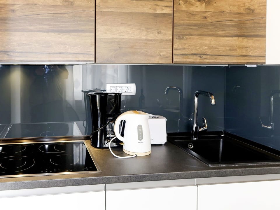 Countertop, Tile, Property, Cabinetry, Room, Kitchen, Kitchen Sink, Shelf, Furniture, Sink