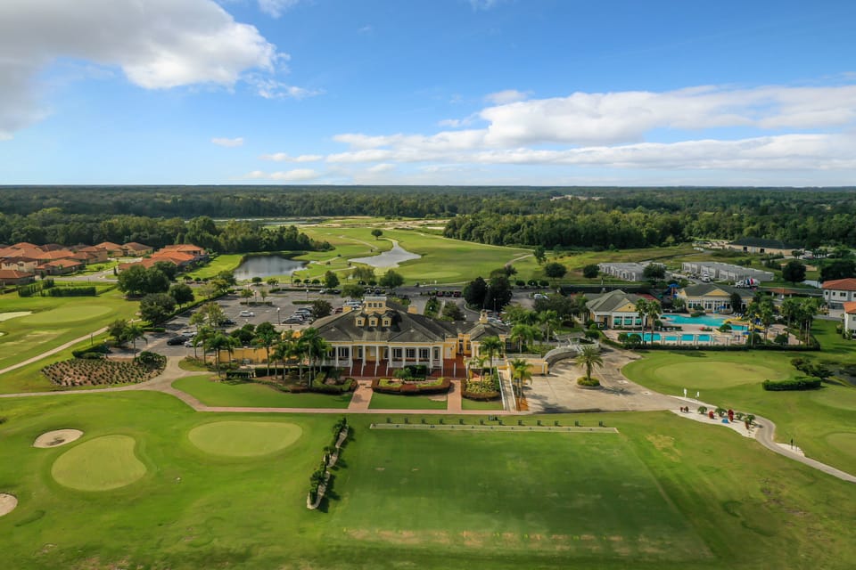 Scenic community views with lush greenery and resort-style amenities nearby.