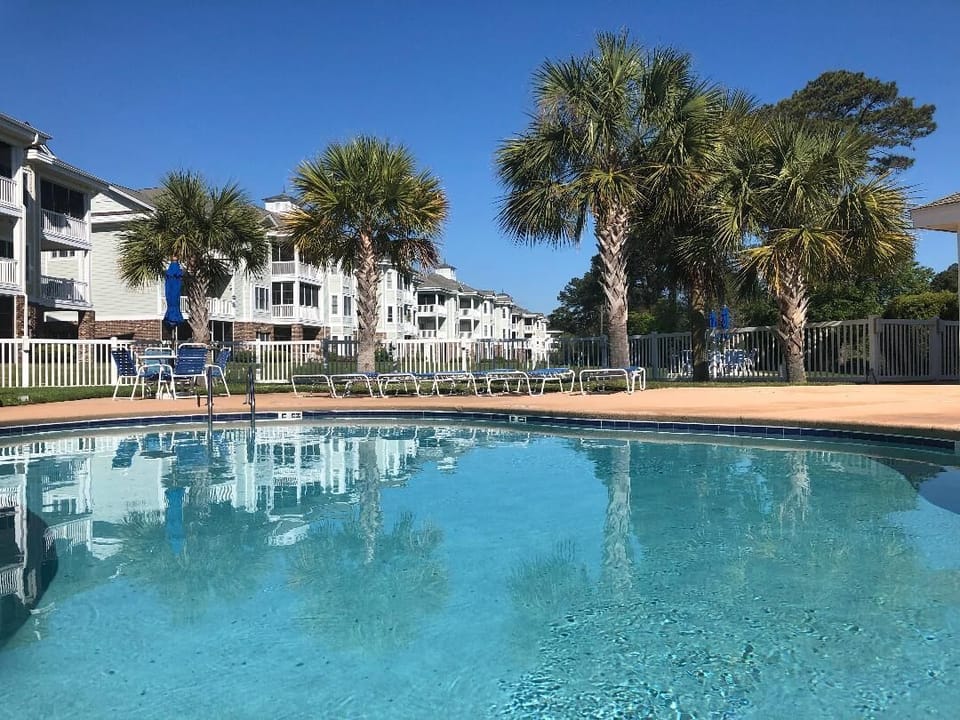 Pools are open year round! However, they are not heated.