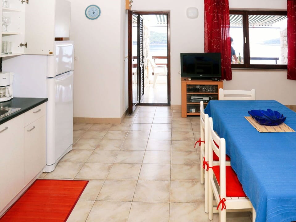 Window, Building, Cabinetry, Blue, Interior Design, Floor, Flooring, Home Appliance, Wood, Door