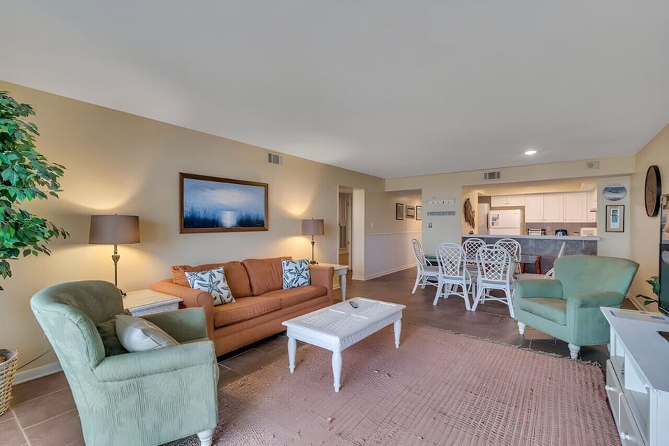Living room with fold out sleeper sofa