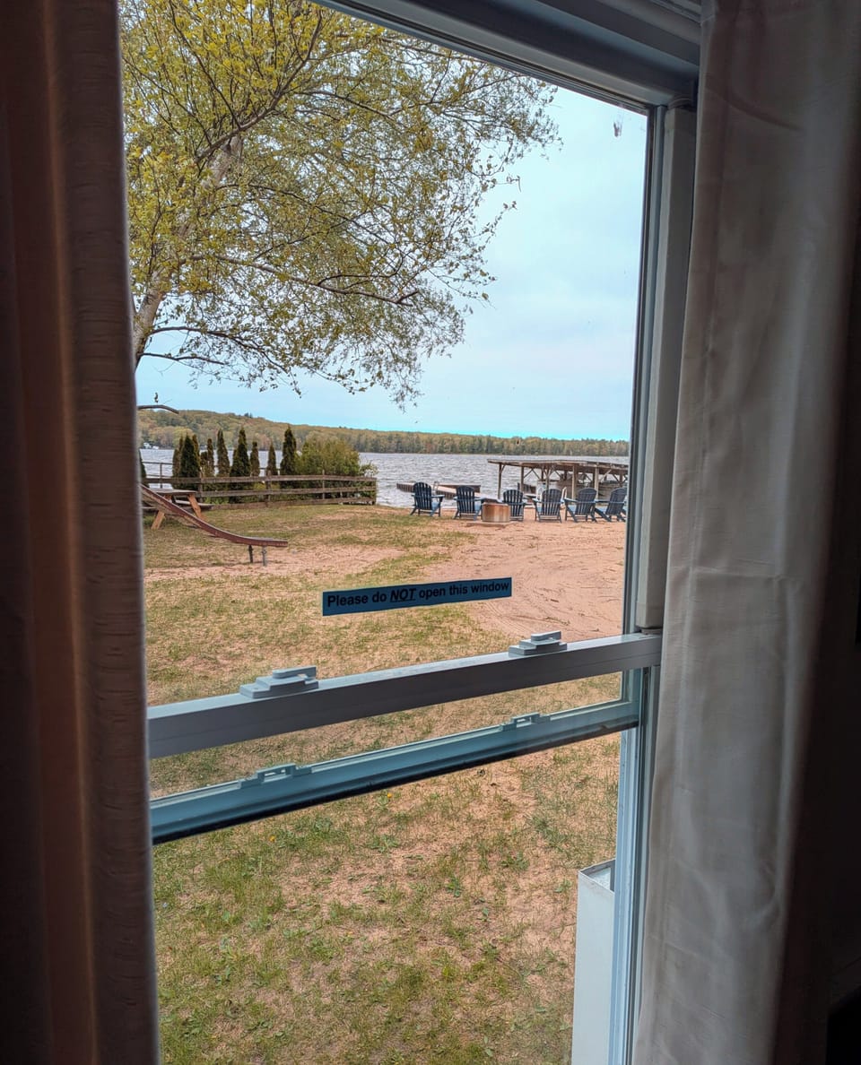 The beach and playground are right out your window!
