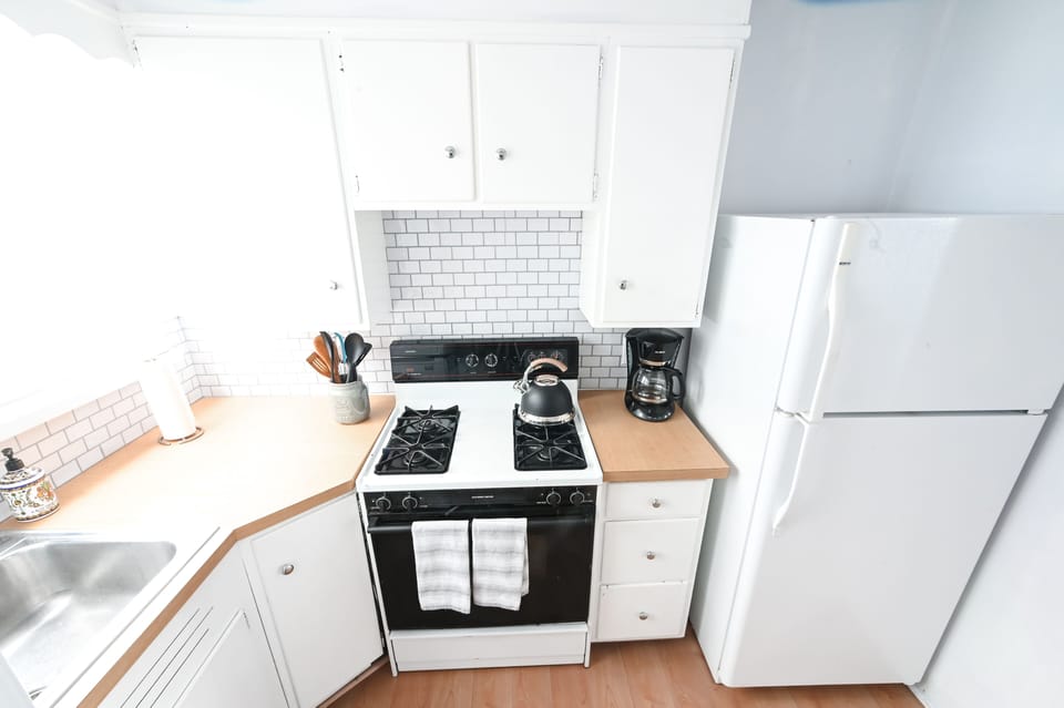 The kitchen is stocked with all the essentials!  Just bring your spices!