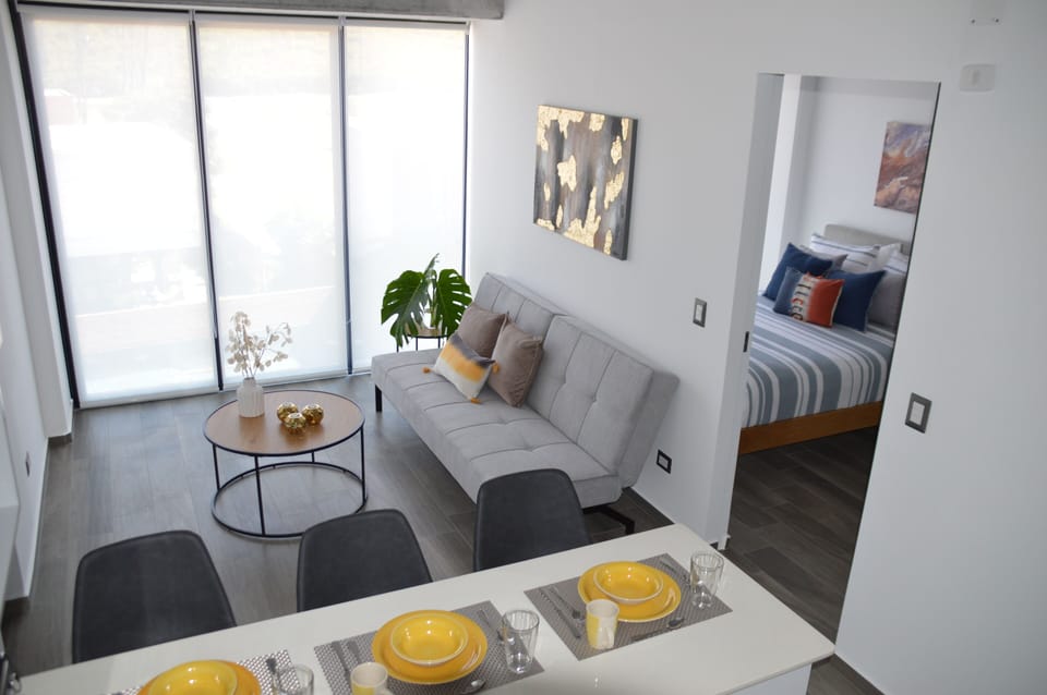 Living room and kitchen 