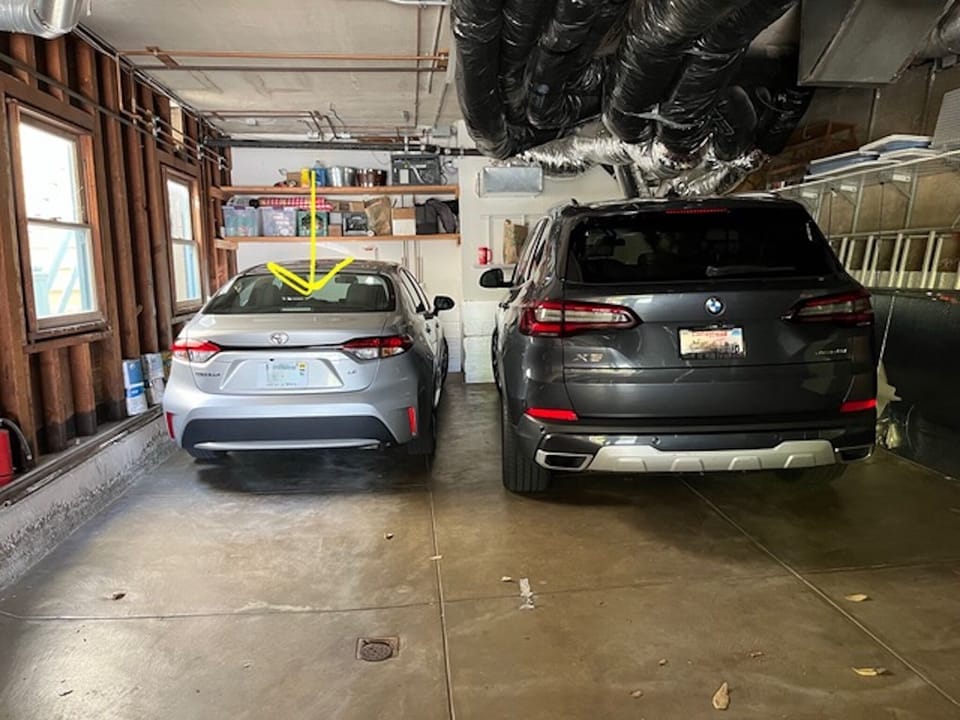 Our garage. Parking is on the left.