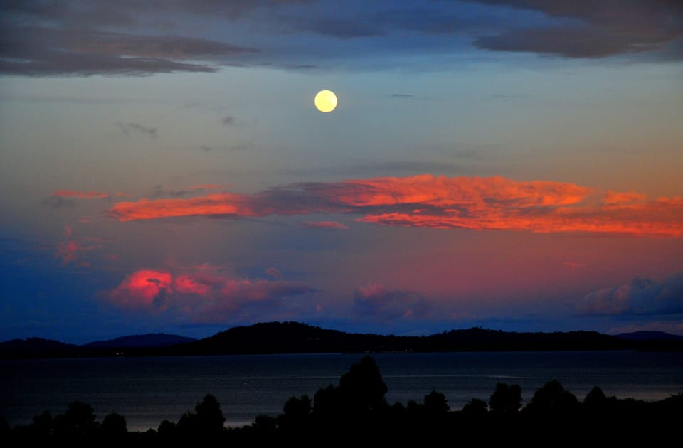 The full moon from the terrace