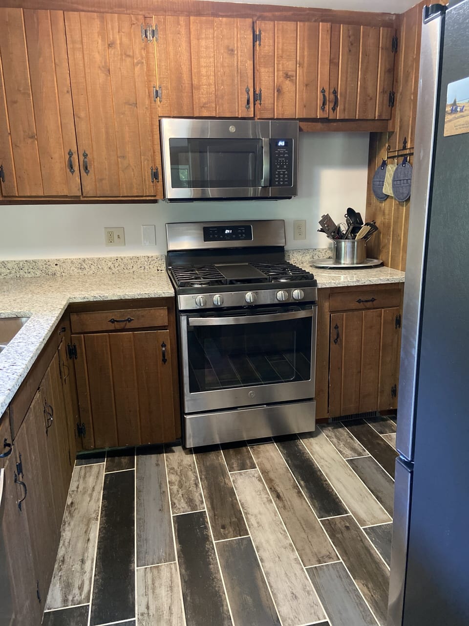 Kitchen with stainless appliances