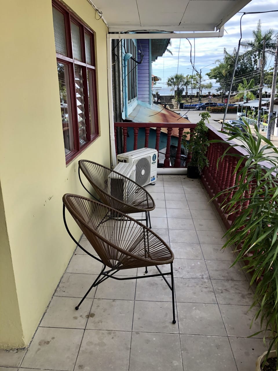 Balcony overlooking the ocean