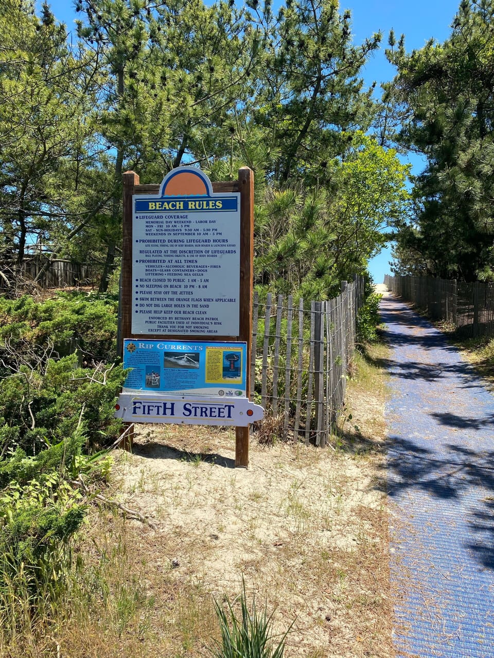 Entrance to beach on our street