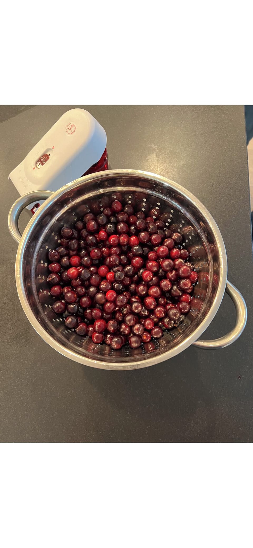 Freshly picked onsite Wild Cherries 