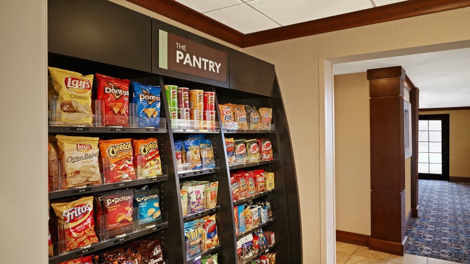 Purchase a snack in the pantry.