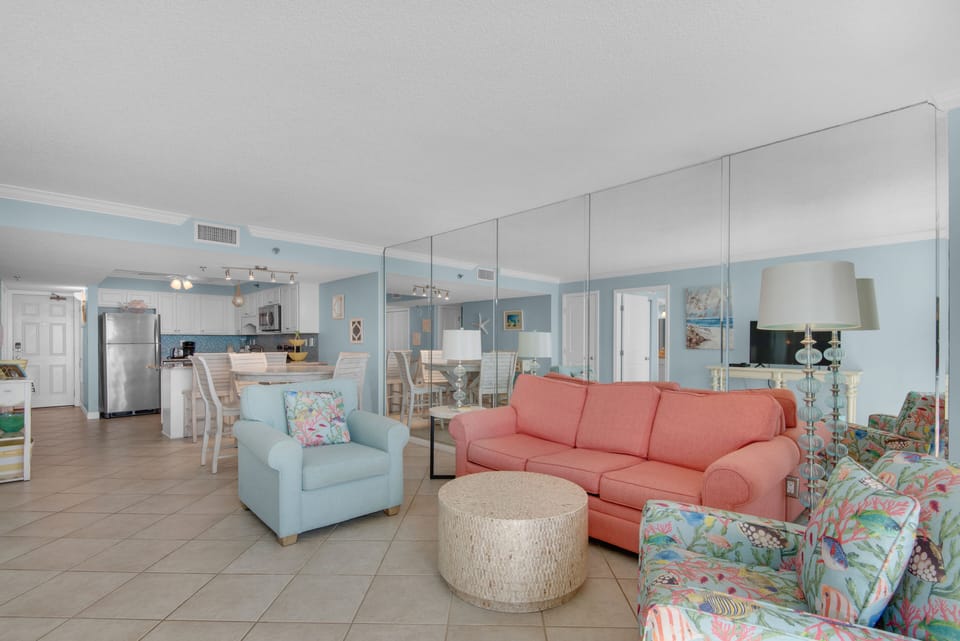 Beachcrest 702 Living Area and Kitchen