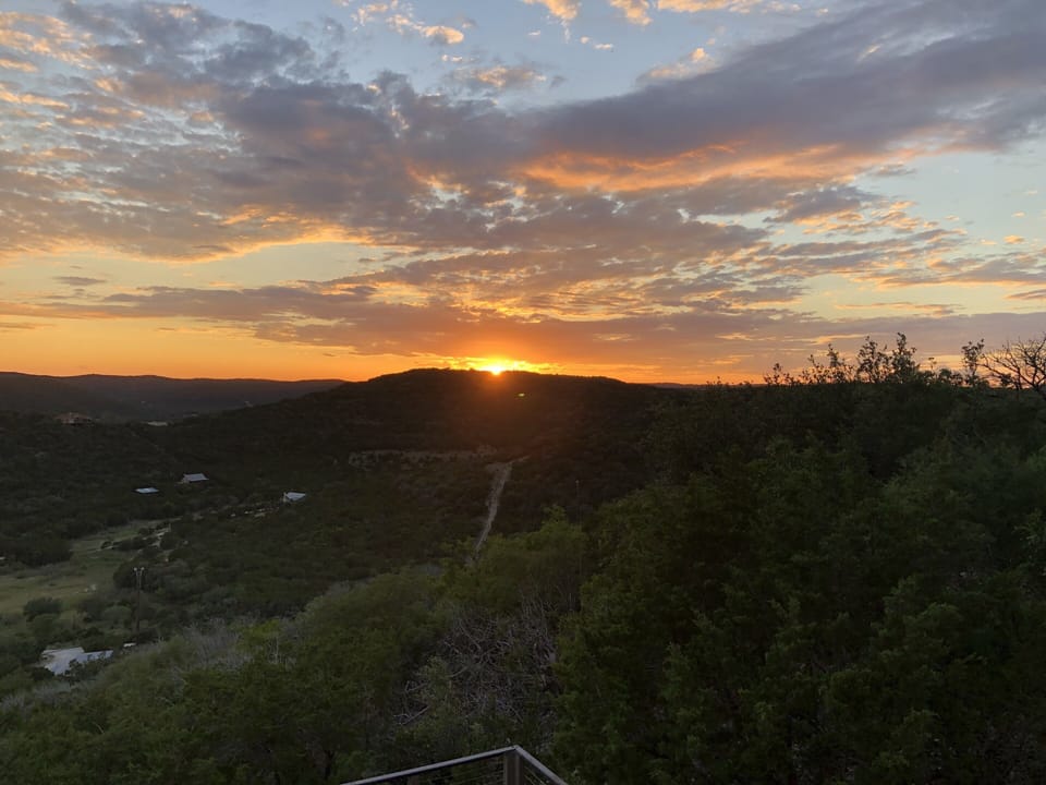Sunset view from the back deck and star deck