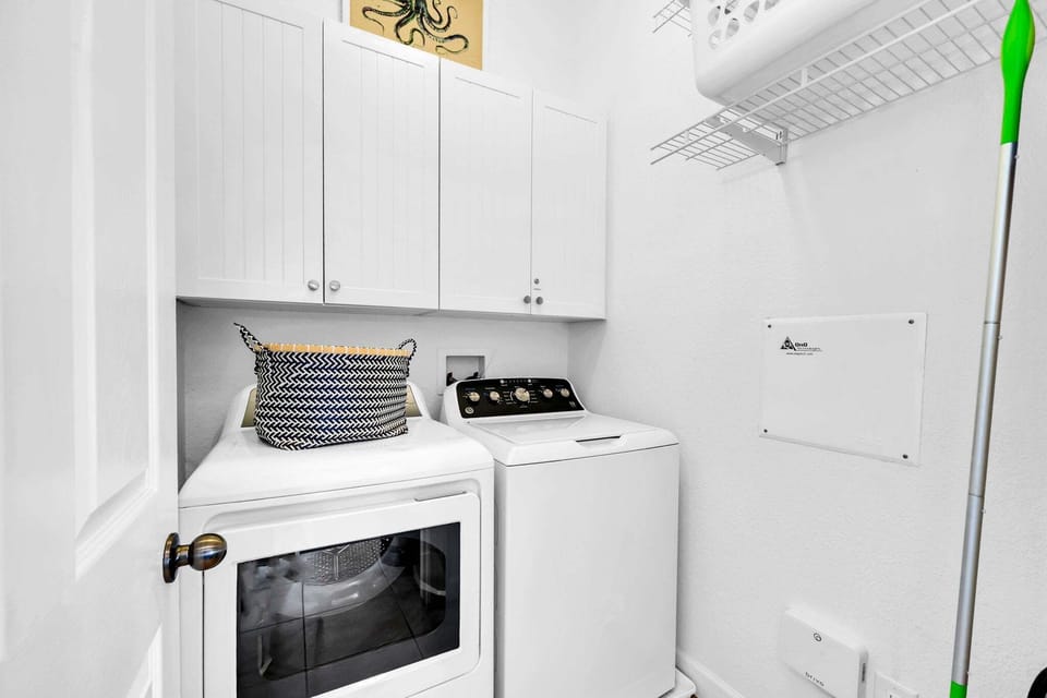 Full Size Washer and Dryer in Laundry Room