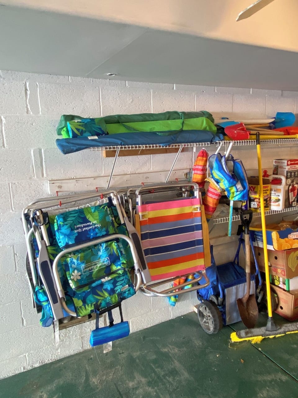 Umbrellas, chairs, beach caddy and toys available.