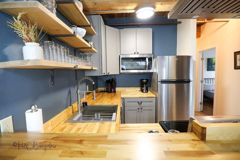 Escape the everyday in a space designed for slow mornings, with Keurig and drip coffeemaker.