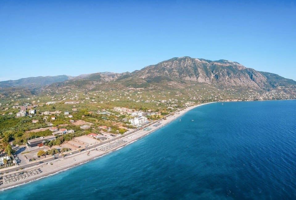 Kalamata Pebble Beach – Just 150m Away – Stunning seaside spot perfect for swimming and sunset walks.