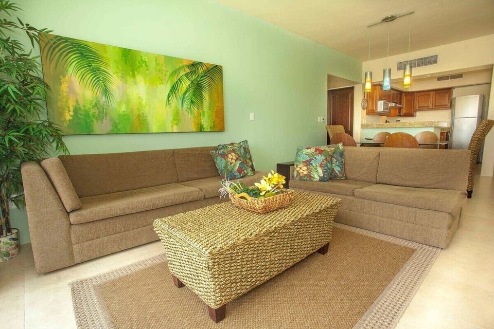 Living room with full balcony