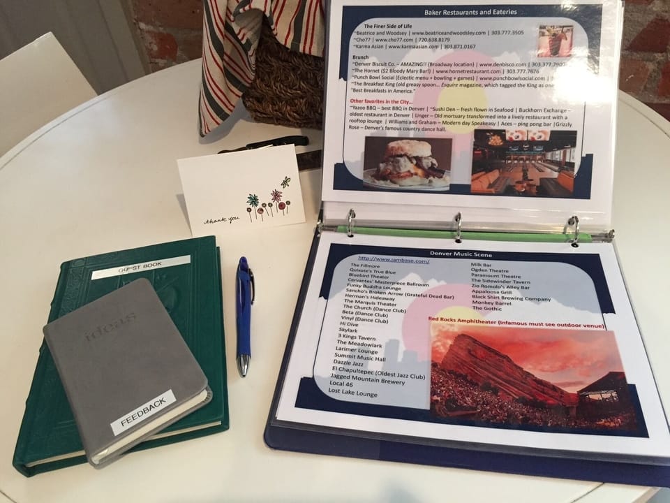 Guidebook prepared with Nikki and Rob's favorite food & entertainment spots!