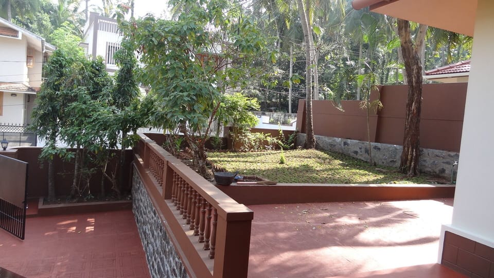 View of the lawn from the veranda