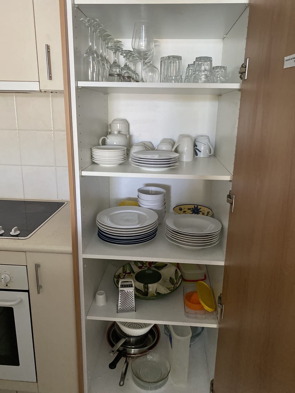 Cupboard with supplies