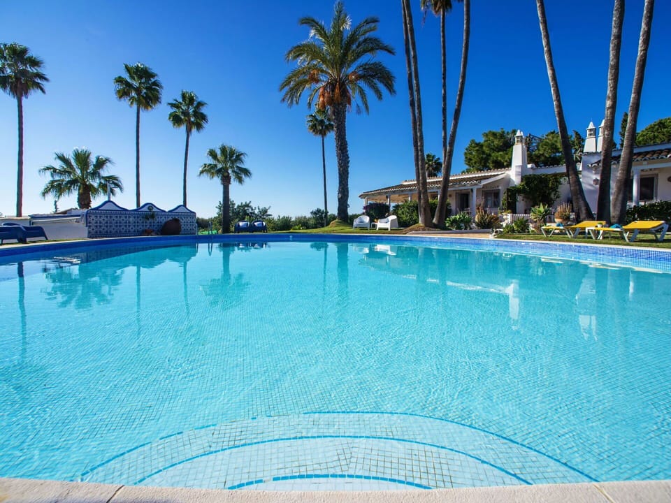 Water, Sky, Property, Swimming Pool, Azure, Tree, Blue, Leisure, Arecales, Outdoor Furniture
