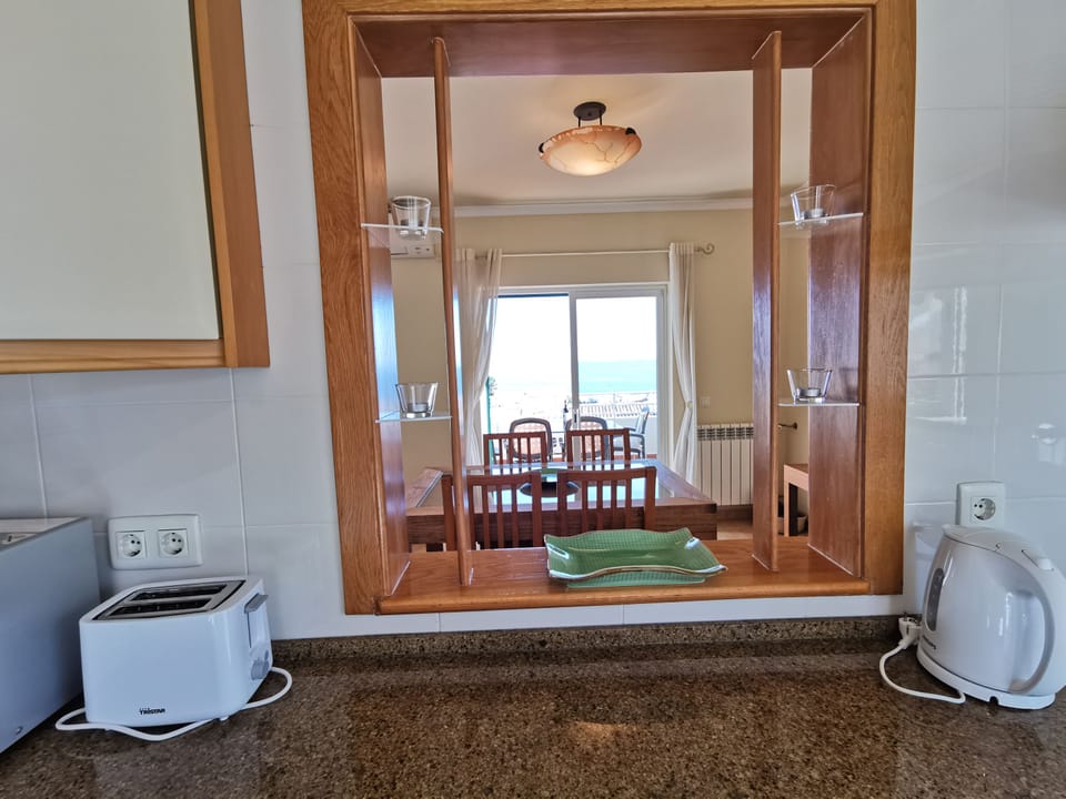 Sea View from the Kitchen through the serving hatch for the dining table
