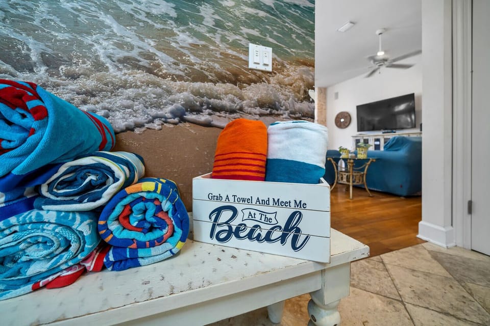 We provide beach towels for our Guests