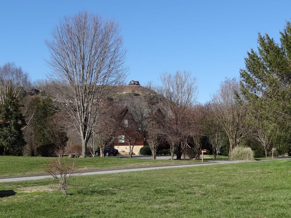 Mountains all around, view from front side porch