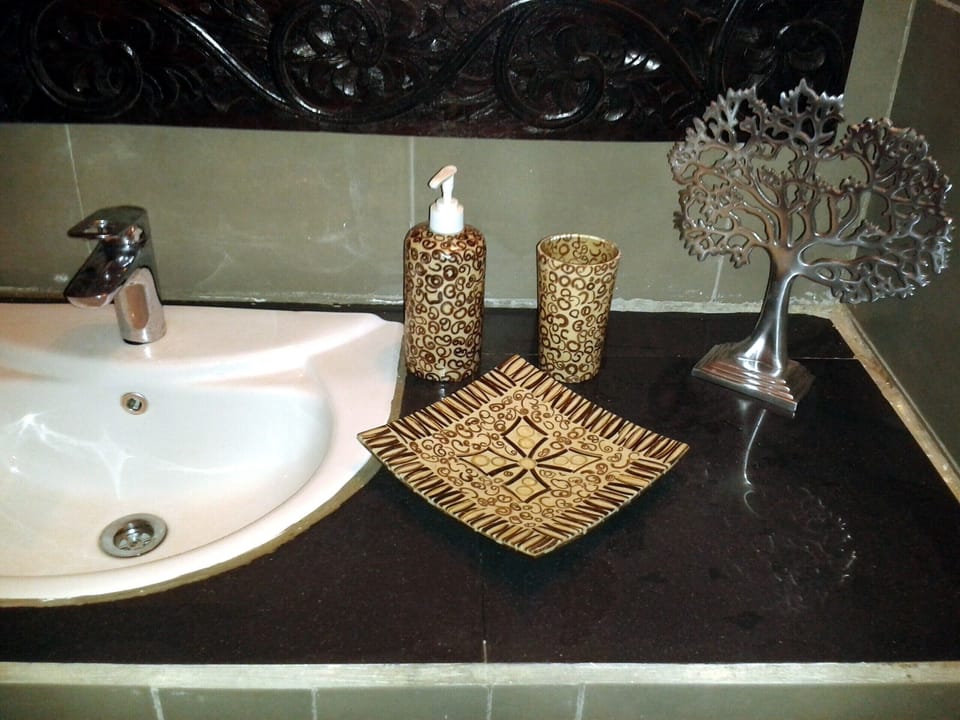 Bathroom with granite features