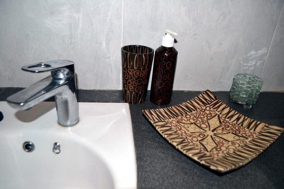 Bathroom with granite features