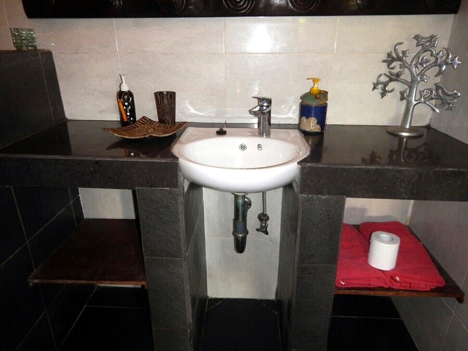 Bathroom with granite features